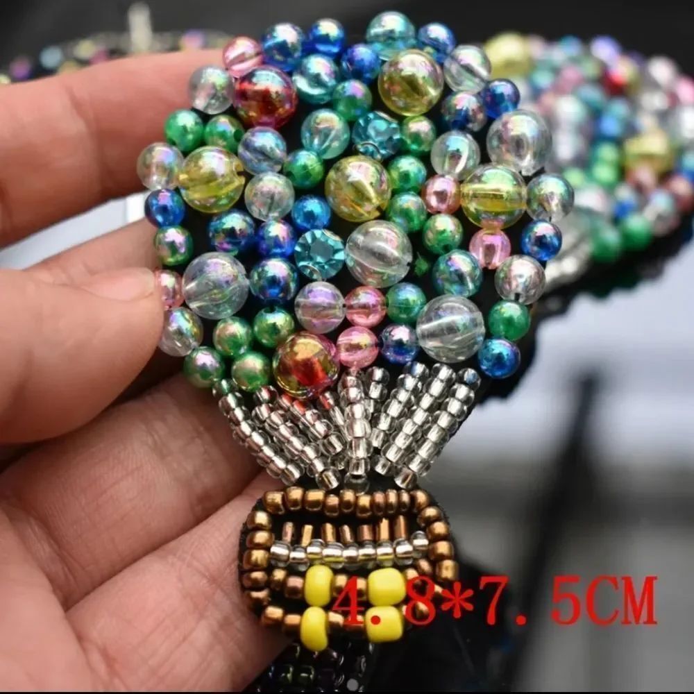 NWOT Beaded Rhinestone Hot Air Balloon Applique